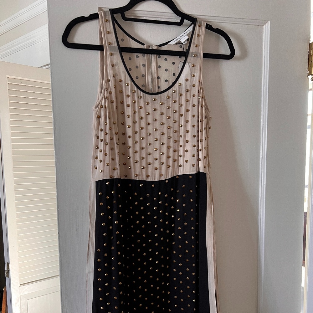 NWT Diane Von Furstenburg studded mini dress, sz 2